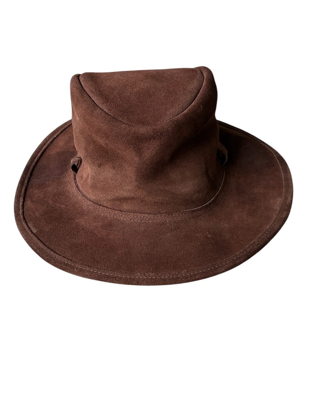 The Outback Trader Made in Australia Brown Suede Leather Outback Hat Size Small